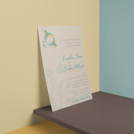 Invitación Boho Rústico Hummingbird Kiss Love BirdWedding
