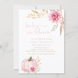 Invitación Boho Rústico otoño Calabaza bebé Chica ducha