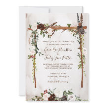 Boho Rústico Wood & Floral Arch Canopy Boda