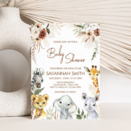 Invitación Boho Safari Baby Shower