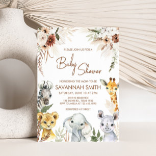 Invitación Boho Safari Baby Shower