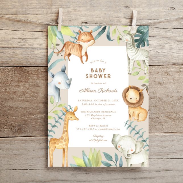 Invitación Boho safari neutro género bebé ducha (Subido por el creador)