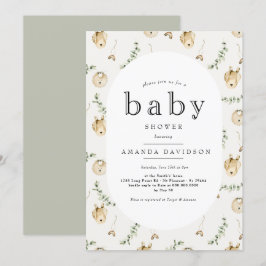 Invitación Boho Sage Green Eucalyptus Rainbow Baby Shower