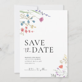 Invitación Boho Salva La Fecha, Wildflower Guarda La Fecha