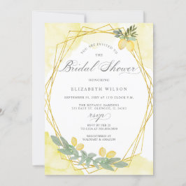 Invitación Boho Script Lemon Citrus Verano Ducha de Novias