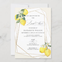 Boho Script Lemon Citrus Verano Ducha de Novias