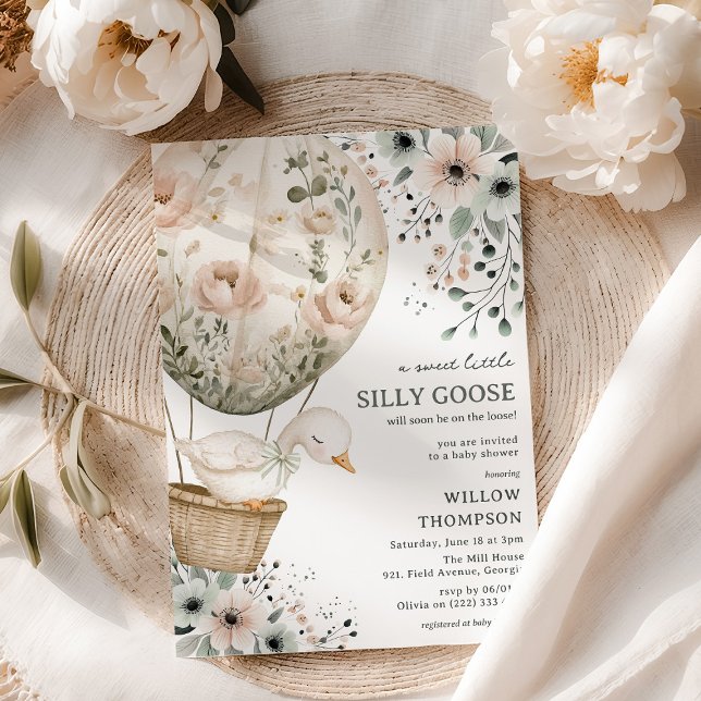 Invitación Boho Silly Goose Girl Baby Shower (Subido por el creador)