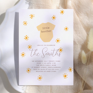 Invitación Boho Sol Hermanito Baby Shower