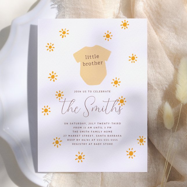Invitación Boho Sol Hermanito Baby Shower (Subido por el creador)