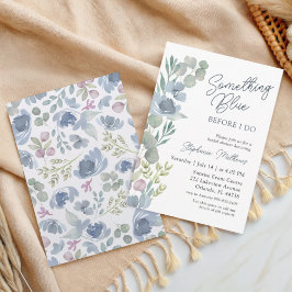 Invitación Boho Something Blue Floral Shower Invitation