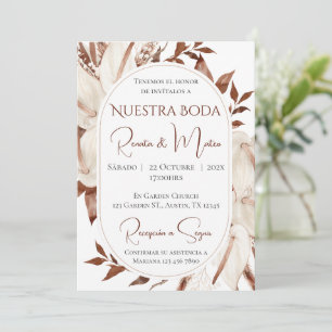 Invitación Boho Spanish Wedding Invitation