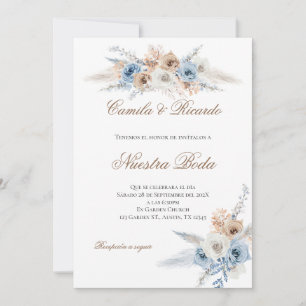 Invitación Boho Spanish Wedding Invitation