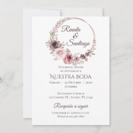 Invitación Boho Spanish Wedding Invitation