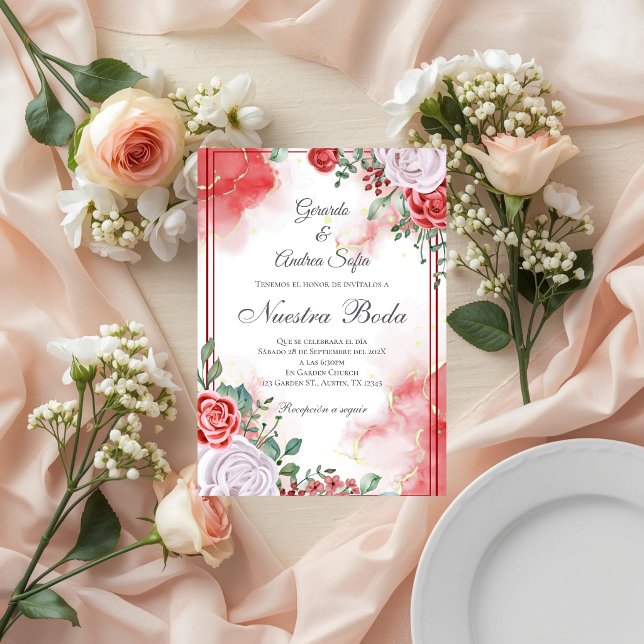 Invitación Boho Spanish Wedding Invitation (Subido por el creador)