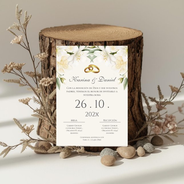 Invitación Boho Spanish Wedding Invitation (Subido por el creador)