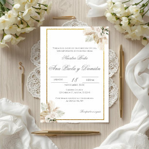 Invitación Boho Spanish Wedding Invitation