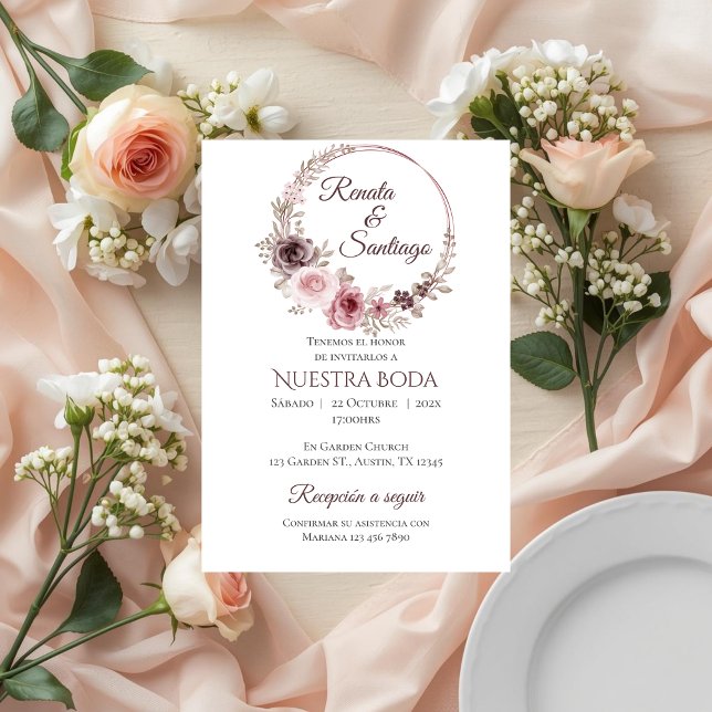 Invitación Boho Spanish Wedding Invitation (Subido por el creador)