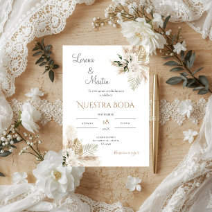 Invitación Boho Spanish Wedding Invitation