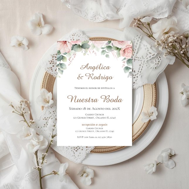 Invitación Boho Spanish Wedding Invitation (Subido por el creador)
