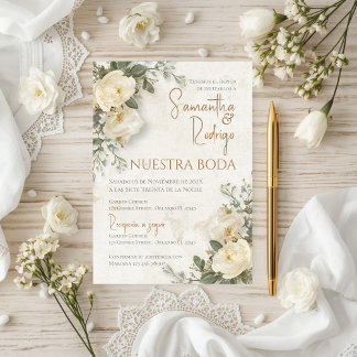 Invitación Boho Spanish Wedding Invitation