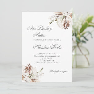 Invitación Boho Spanish Wedding Invitation