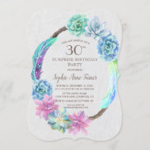 Boho Suculent Cactus Wreath Fiesta de cumpleaños n