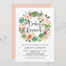 Boho Suculenta Floral Wreath Baby Brunch