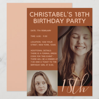 Invitación Boho Summer Brown Terracotta Fiesta de cumpleaños
