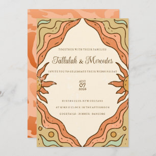 Invitación Boho Summer Sun Wedding