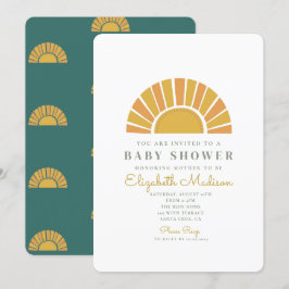 Invitación Boho Sun Colorful Baby Shower