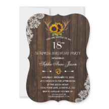 Boho Sunflower Antlers Fiesta de cumpleaños 18