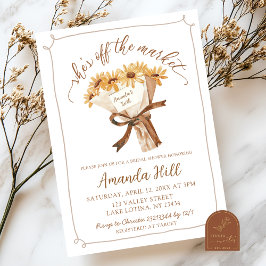 Invitación Boho Sunflower Bouquet Bridal Shower