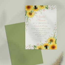 Invitación Boho Sunflower Delight Brillante Ducha