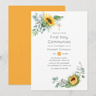 Invitación Boho Sunflower Eucalyptus