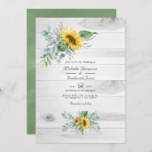 Boho Sunflower Eucalyptus Código QR Boda RSVP