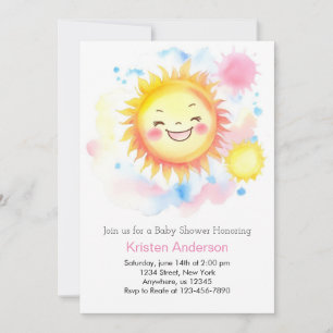Invitación Boho Sunshine Chica Baby Shower