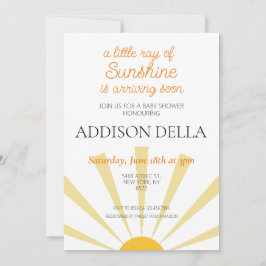 Invitación Boho Sunshine Chica Temático Baby Shower