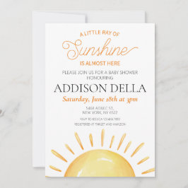 Invitación Boho Sunshine Chica Temático Baby Shower