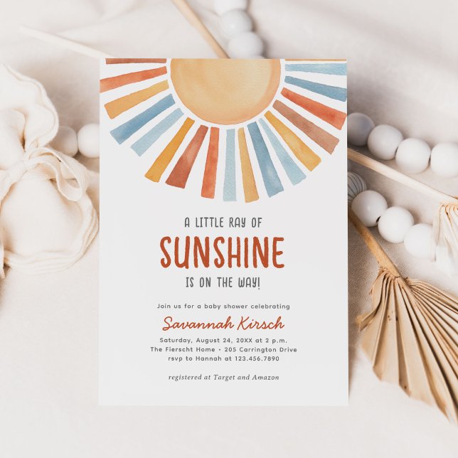 Invitación Boho Sunshine Gender Neutral Baby Shower (Subido por el creador)