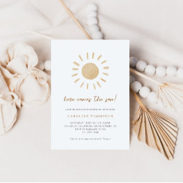 Invitación Boho Sunshine Minimal Baby Shower