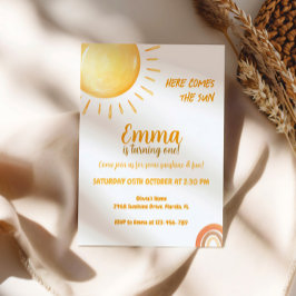 Invitación Boho Sunshine primer cumpleaños