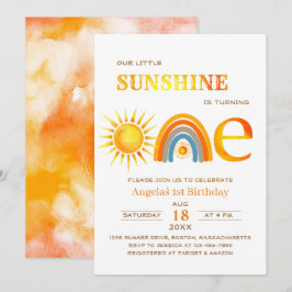 Invitación Boho Sunshine una celebración acuarela