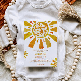 Invitación Boho Sunshine Watercolor Baby Shower
