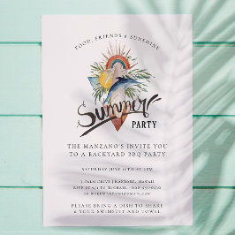 Invitación Boho Surf | Fiesta de Verano en el Jardín