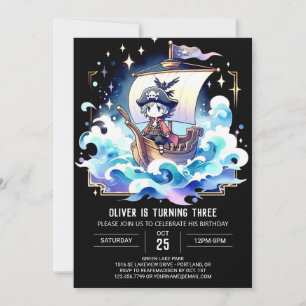 Invitación Boho Sweet Pirate Cumpleaños
