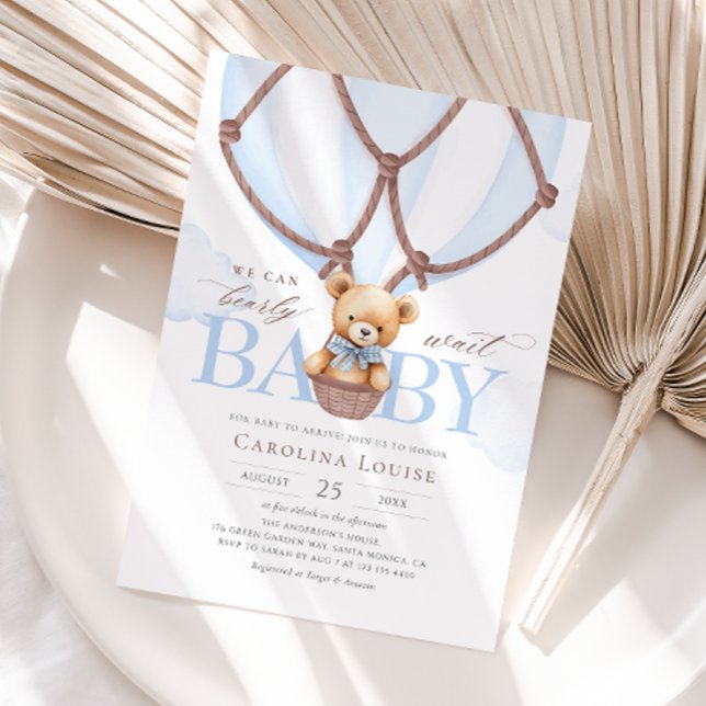 Invitación ¡Boho Teddy Oso Que Podemos Esperar! Baby Shower (Subido por el creador)
