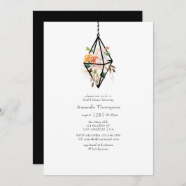 Invitación Boho Terarium Geométrico Floral Bridal Shower