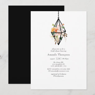 Invitación Boho Terarium Geométrico Floral Bridal Shower