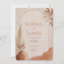 Invitación boho terracota boda