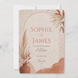 Invitación boho terracota boda